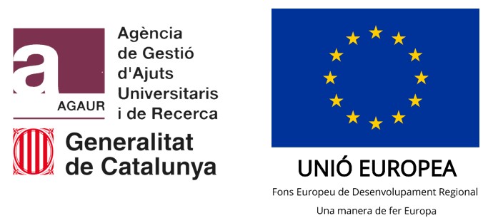 AGAUR Agencia de Gestión de Ayudas Universitarias y de Recerca GENCAT, Unión Europea Fondo Europeo de Desarrollo Regional Una manera de hacer Europa